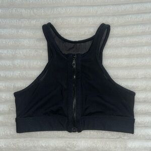 C&C California Sport Black Mesh Sports Bra Size Small